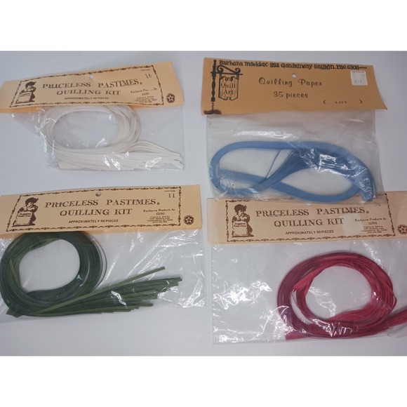 Lot‎ Of Quilling paper strips Quill Art- Red/Green/Blue/White/Purple By Gini - Picture 2 of 8